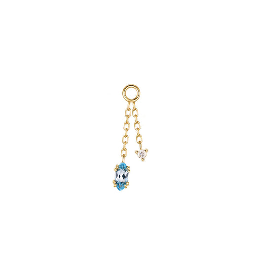 Georgia Diamond Double Dangle Chain Charm