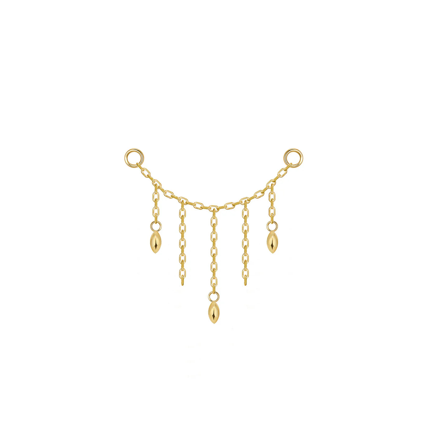 Hera Chain - 3 Marquise Bead